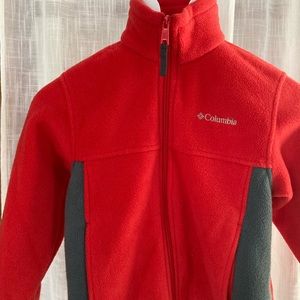 Columbia Red Fleece Jacket Size 8 Kids